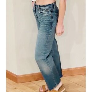 Kensie Ella High‎ Rise Vintage Luxe Jens Straight, Size: 2/26 Diatressed